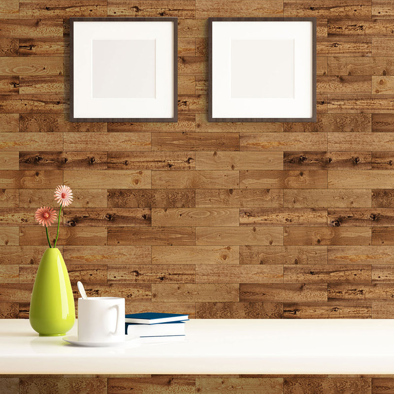 Williston Forge Danton Wood Removable Peel And Stick Wallpaper