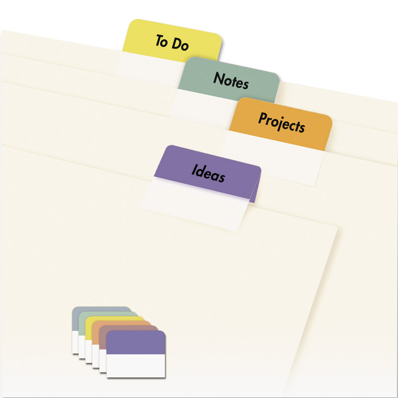 Printable Repositionable Plastic Tabs (96/Pack)