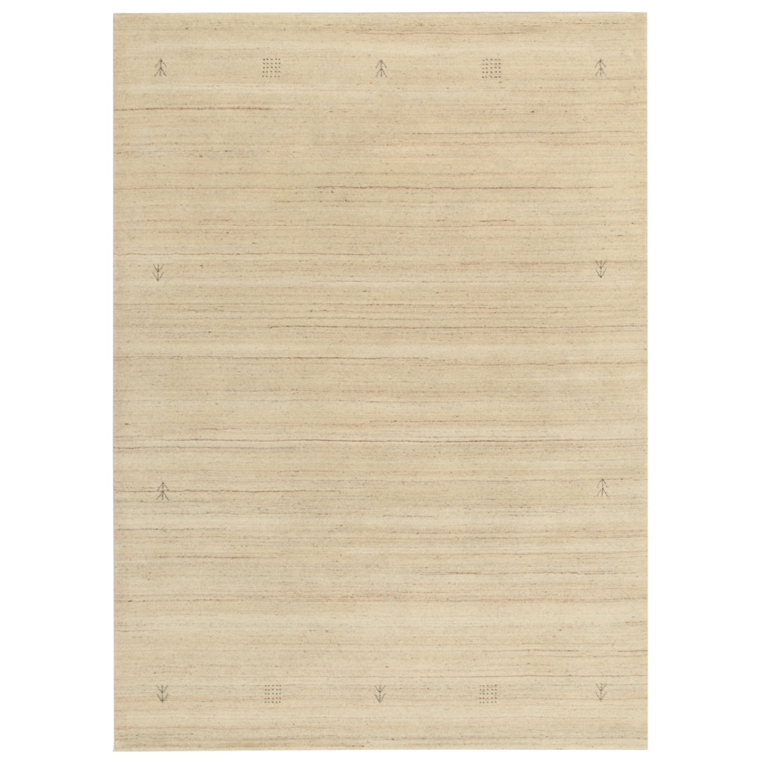 Hand Knotted Wool Cream Rug