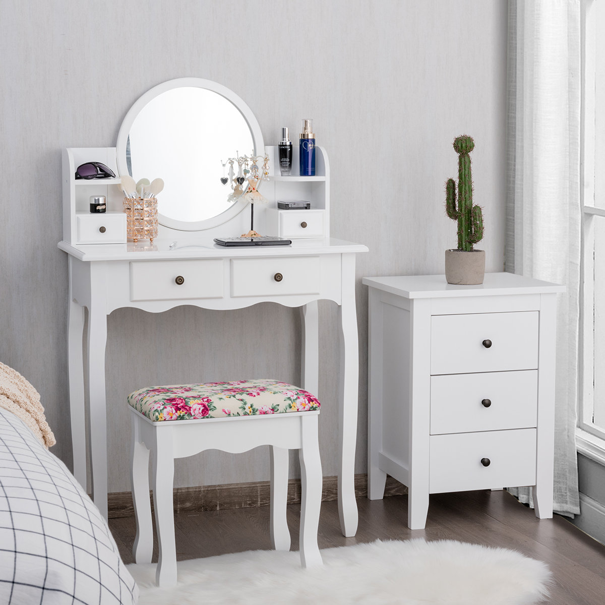 Rosdorf Park Clarkson Vanity Set With Mirror Wayfair