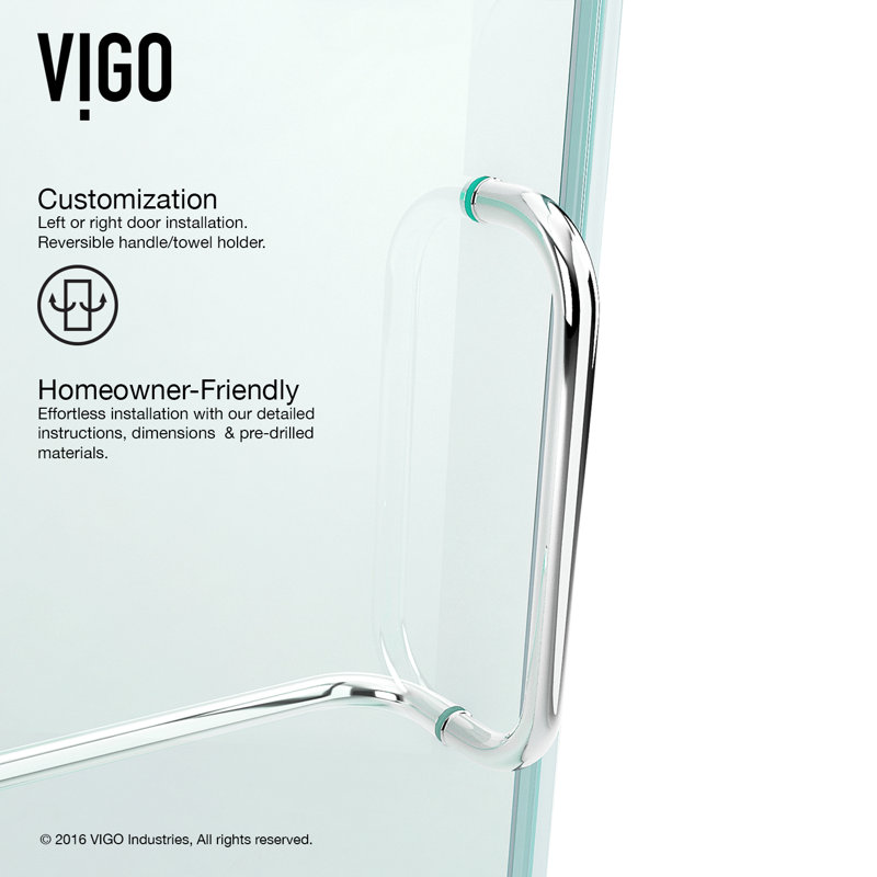 Vigo Pirouette 42 X 72 Pivot Frameless Shower Door Reviews