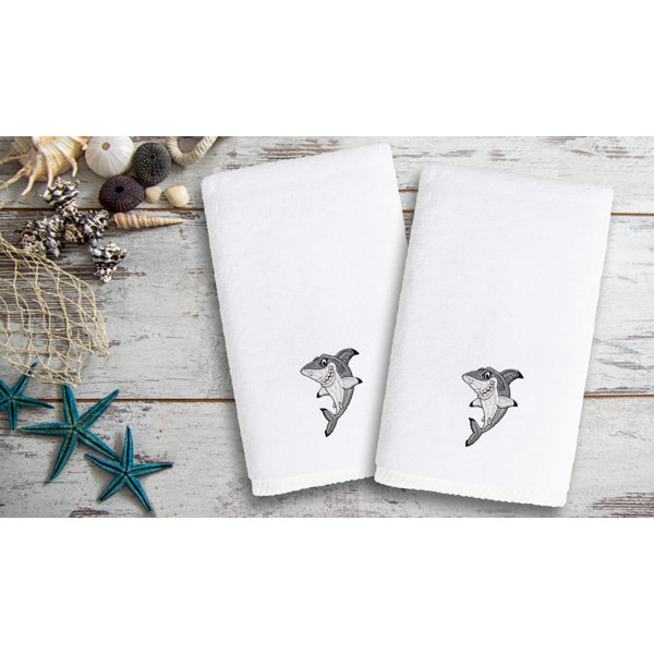 Personalized Elephant Splashing Water White Embroidered Hand Towel 100/% Cotton