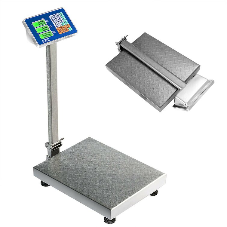 660lbs x 0.1lb 300kg Digital Floor Platform Scale Postal Shipping Weight LCD