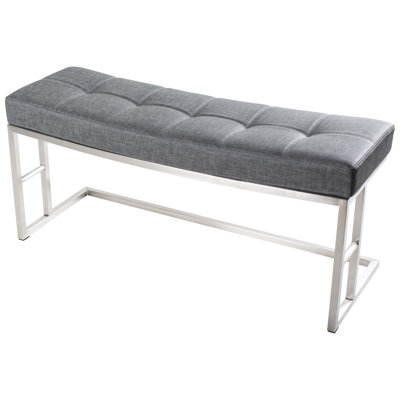 Ivy Bronx Derosier Saddle Faux Leather Bench