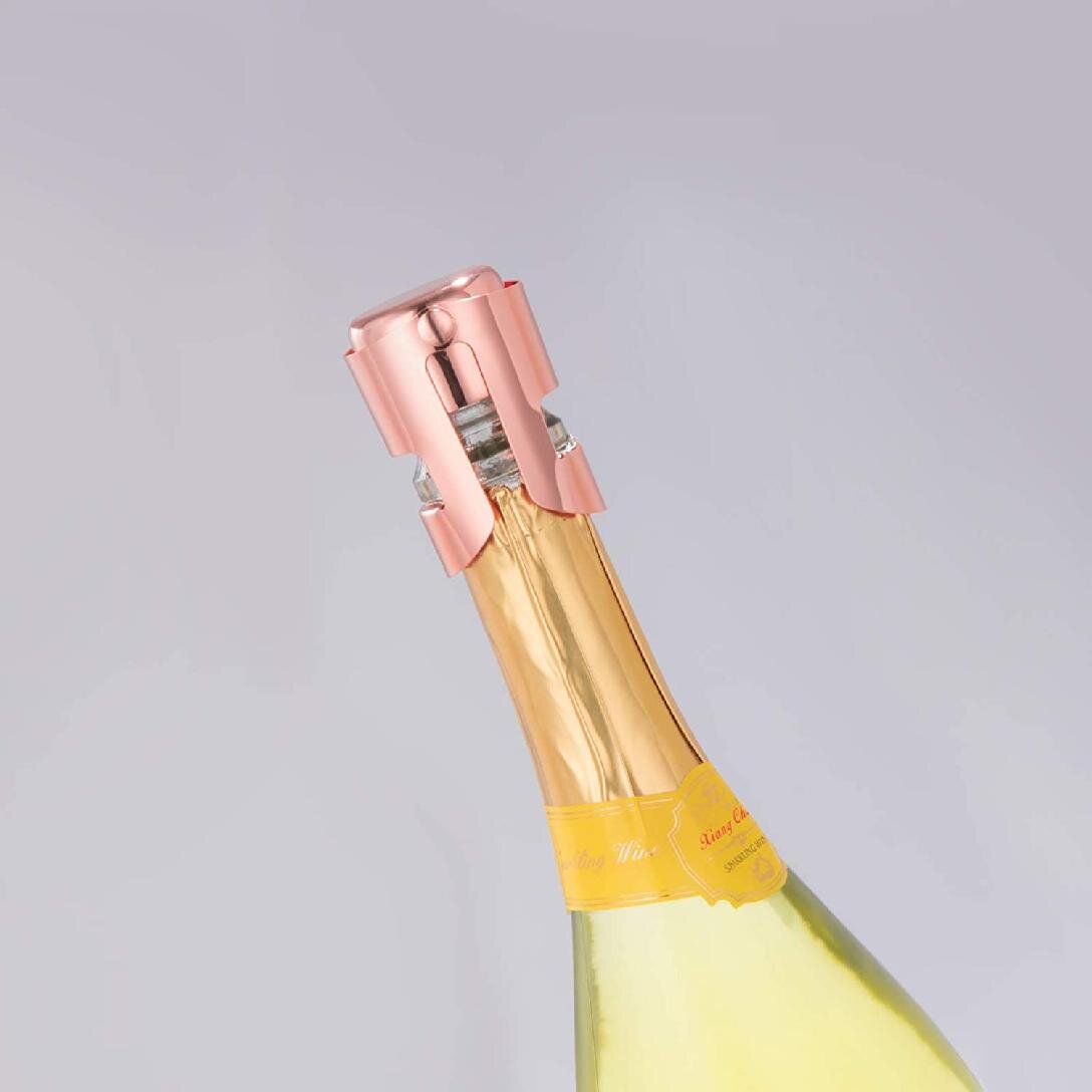 Black Stopper Sparkling Wine Champagne Bottle Plug Cork Pourer Sealer Cover Cap 