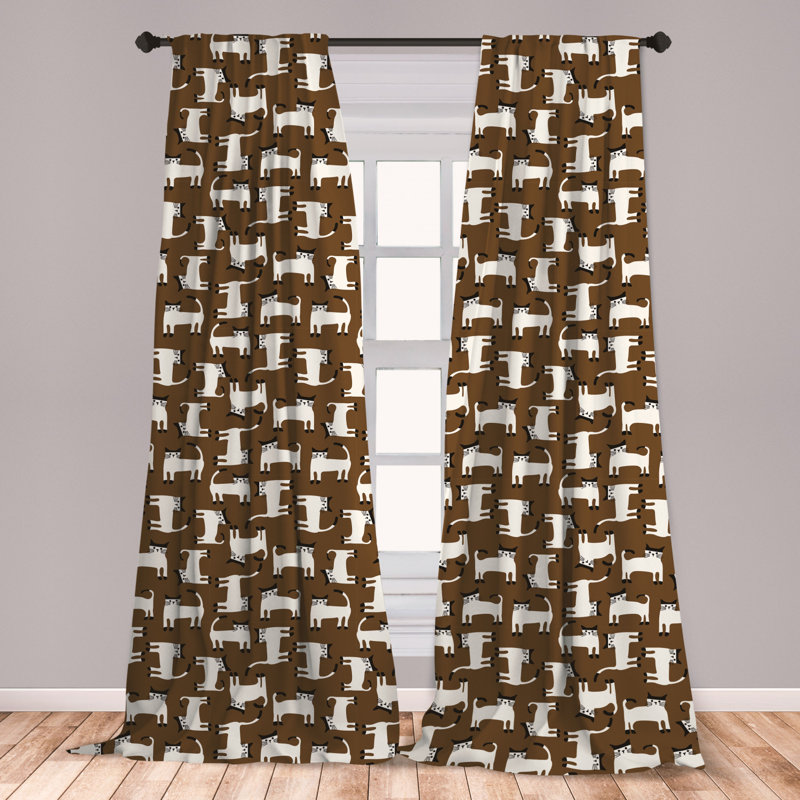 East Urban Home Kittens Room Darkening Rod Pocket Curtain Panels Wayfair