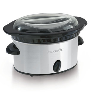 Removable Interior Stainless Steel Slow Cookers You Ll Love Wayfair Double Dipper 1 Quart Food Warmer By Crock Pot
