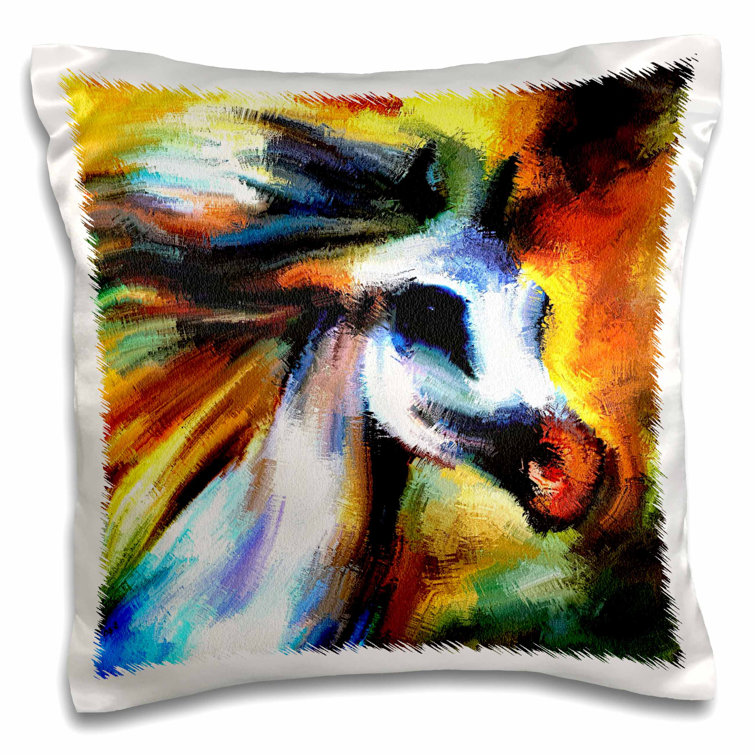 pc_221521_1 3dRose Running Horse 16 by 16 Multi Color.-Pillow Case Decor pc_221521_1 3dRose Running Horse 16 by 16 Multi Color.-Pillow Case Decor