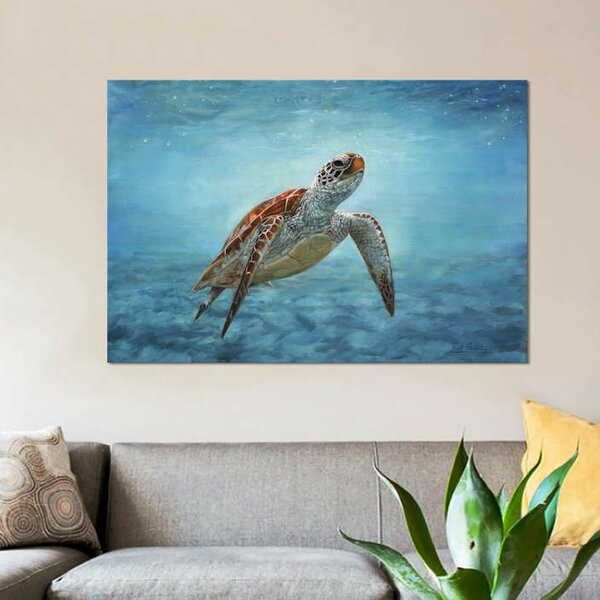 East Urban Home Sea Turtle - Graphic Art on Canvas & Reviews | Wayfair