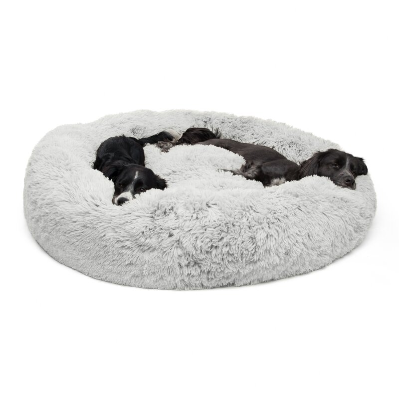 fluffy dog bed donut