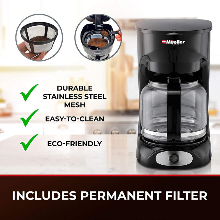 coffee maker with mesh filter