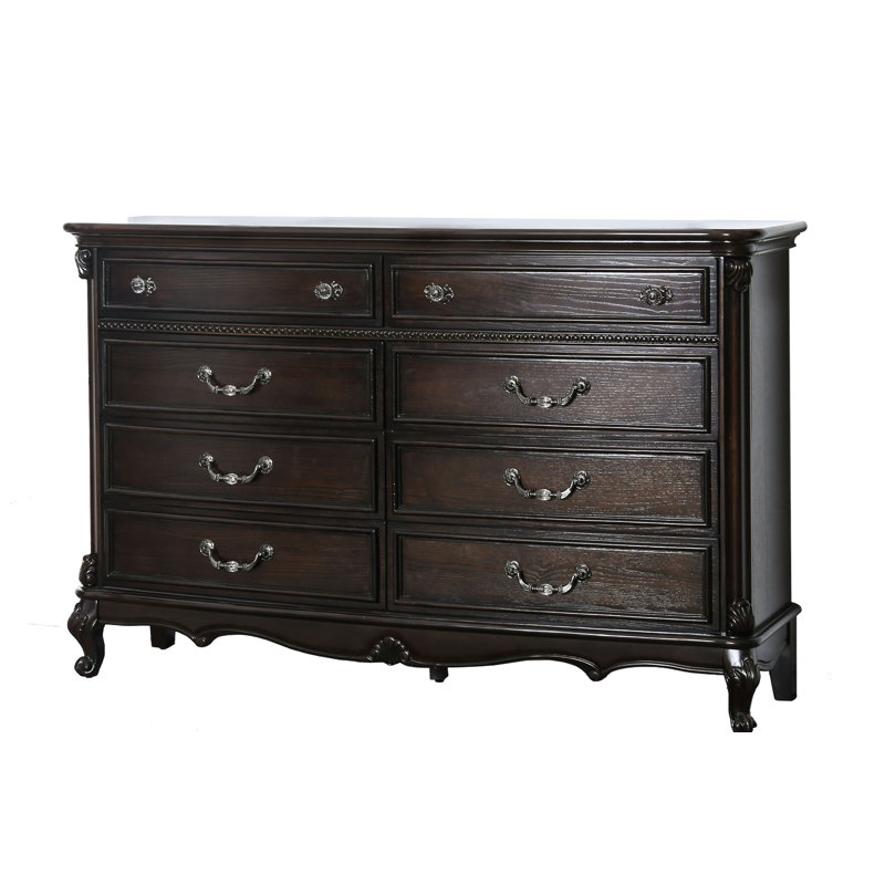 Rosdorf Park Demar 8 Drawer Double Dresser With Mirror Wayfair