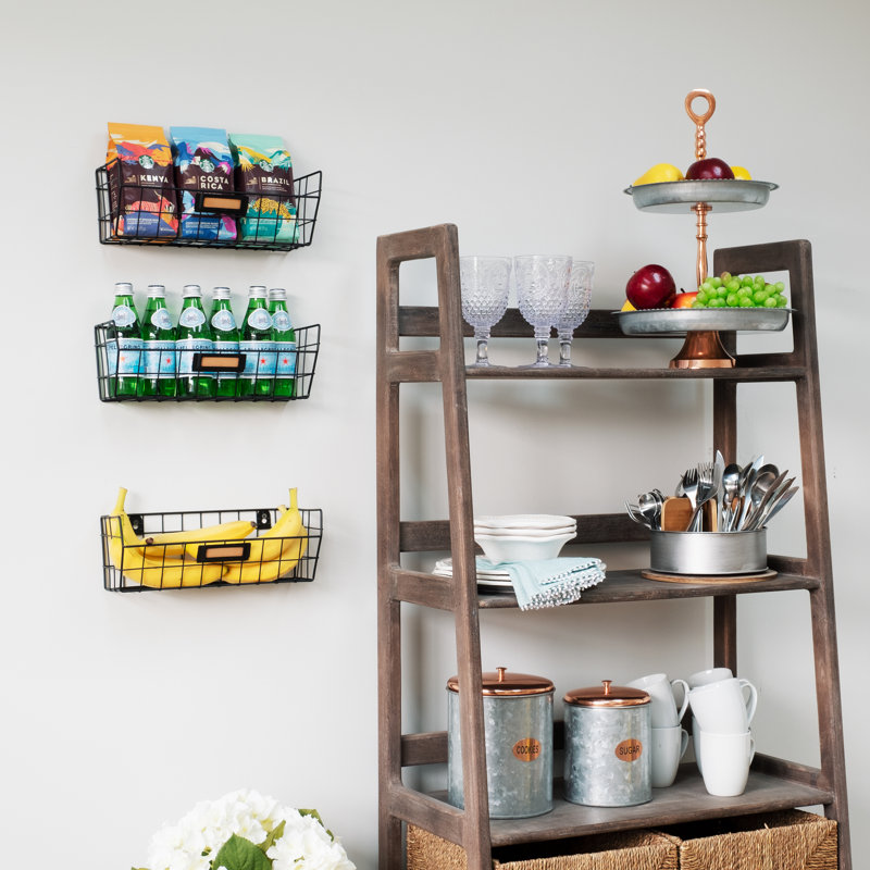 Gracie Oaks Kavir Wall Storage Organizer With Wall Baskets