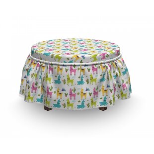 Alpaca Mountain And Cactus Ottoman Slipcover (Set Of 2) By East Urban Home