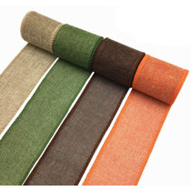 4 inch wired burlap ribbon