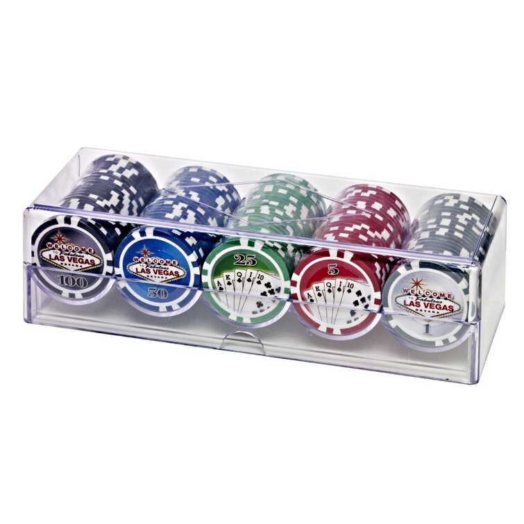 400Pcs/Set Chip Poker Vegas Set Cards Games Poker Tokens plastic 5/10/20/50/100 