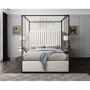 Meridian Velvet Canopy Bed Wayfair