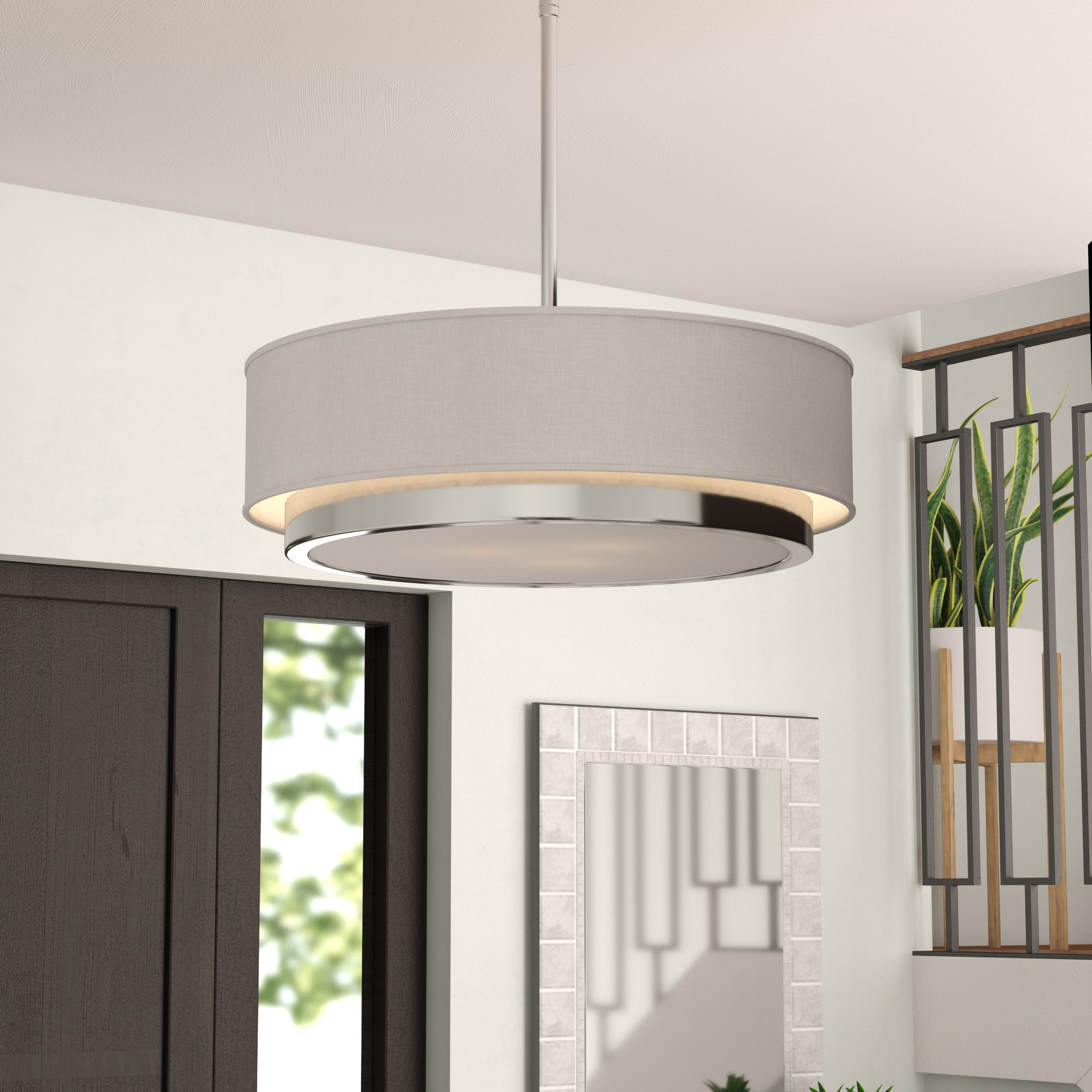 Trule Alvarez 3 Light Unique Statement Drum Chandelier Reviews Wayfair