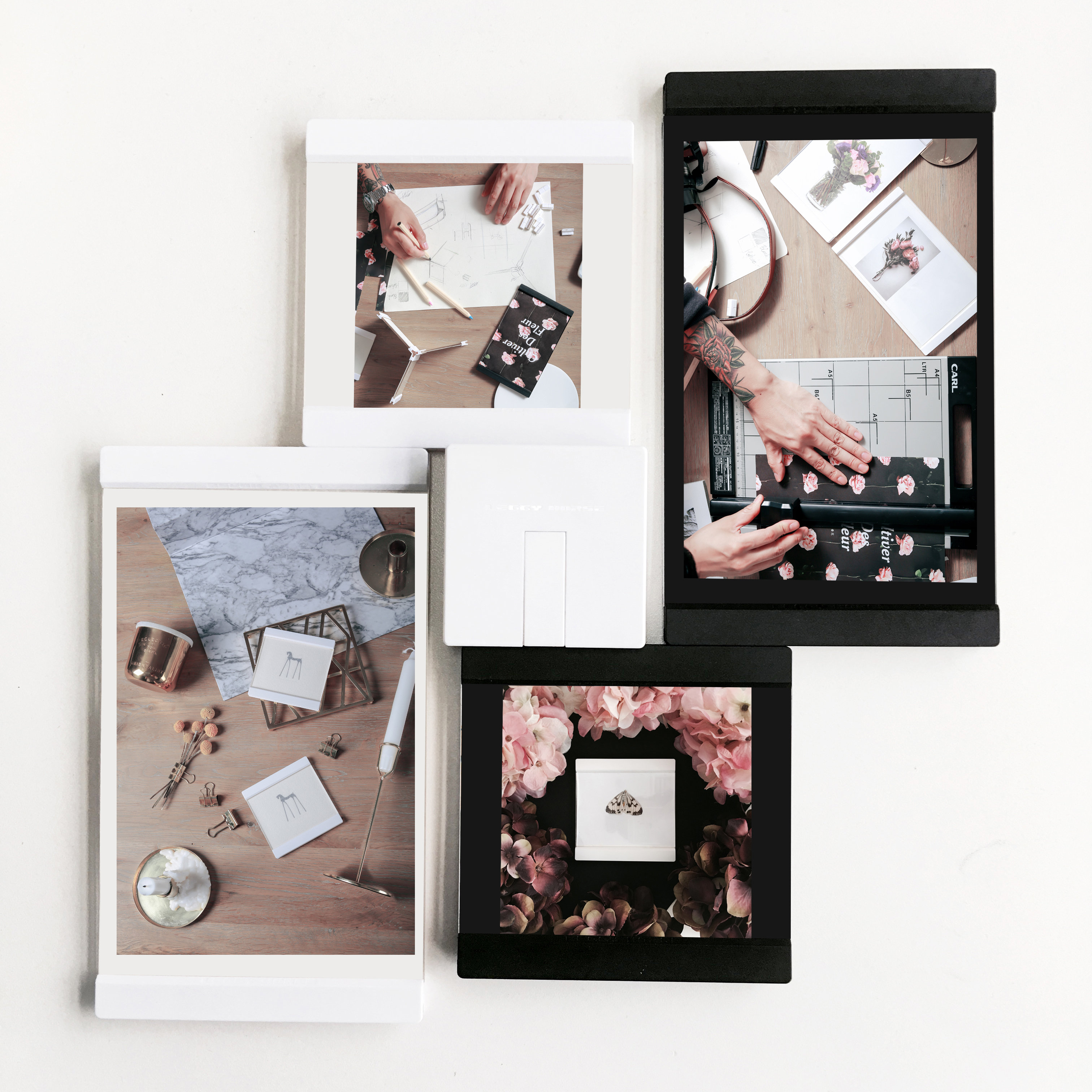 Ebern Designs Centreville 4 Piece Suction Cube Picture Frame Set Wayfair
