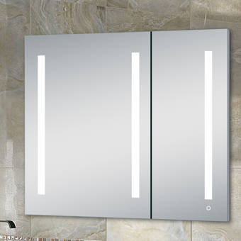 Fresca Spazio Recessed Or Surface Mount Frameless Medicine Cabinet With 3 Adjustable Shelves And Led Lighting Reviews Wayfair