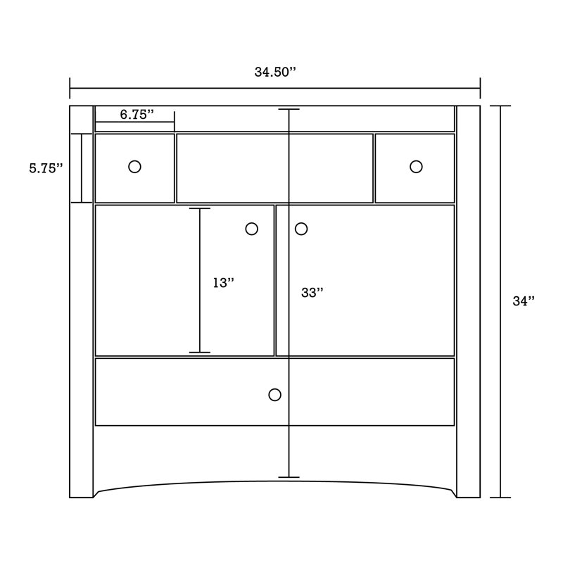 Red Barrel Studio Ena Transitional Floor Mount 35 5 Single Bathroom Vanity Set Wayfair