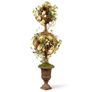 Two Ball Easter Topiary in Urn