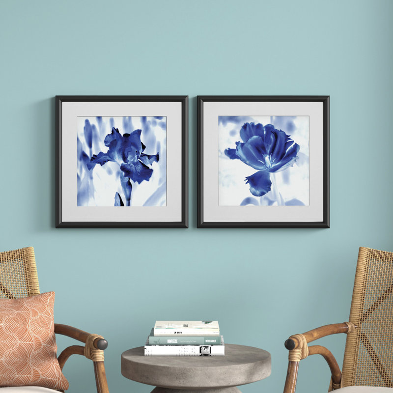 Blue Ice Iris 2 Piece Picture Frame Set Print Set On Paper Reviews Joss Main