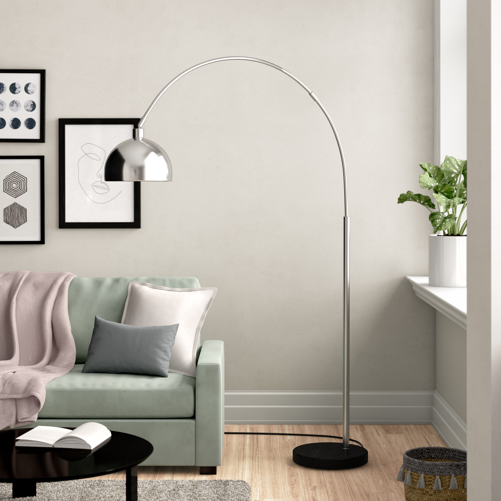 Zipcode Design Kim 200cm Arched Floor Lamp Reviews Wayfair Co Uk