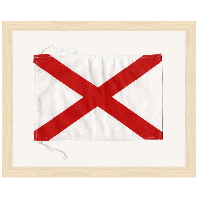Vintage Print Gallery Letter V Cloth Nautical Alphabet Flag