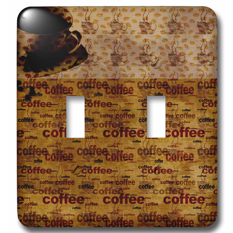 3drose Coffee Time 2 Gang Toggle Light Switch Wall Plate Wayfair