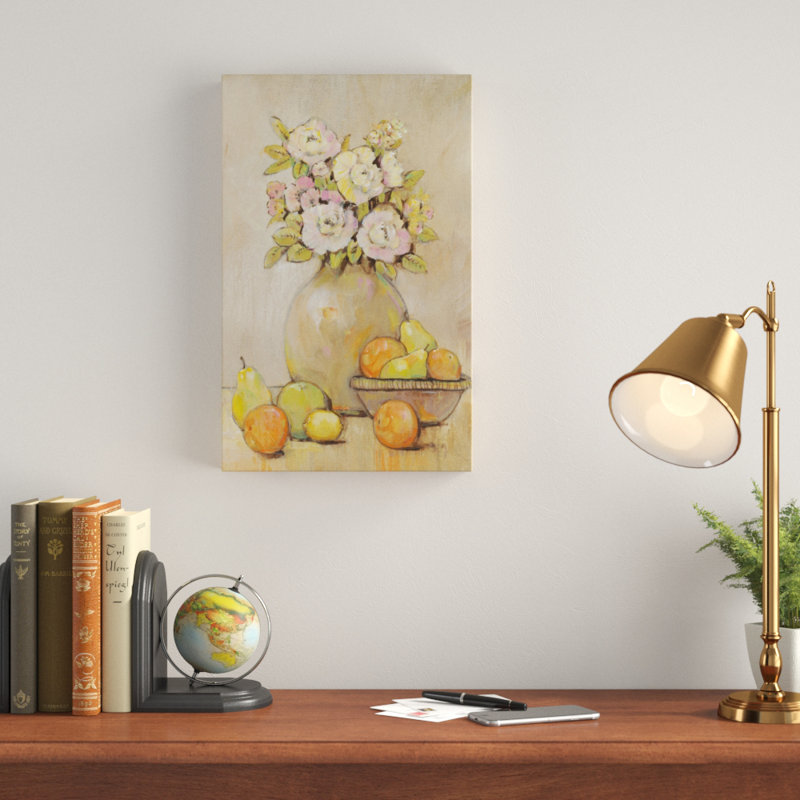 Charlton Home Still Life Study Flowers And Fruit Ii Acrylic