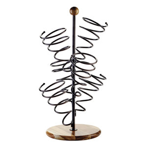 Metal Spiral 6 Bottle Tabletop Wine Rack by Gourmet Basics by Mikasa