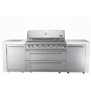 8-Burner Built-In Convertible Gas Grill with Cabinet