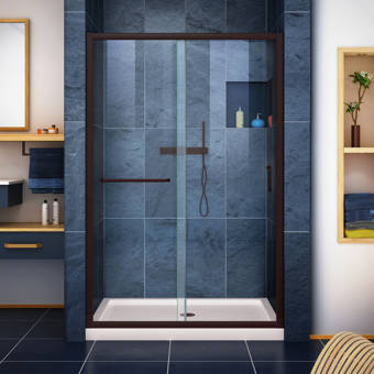 Dreamline Charisma 60 X 78 75 Rectangle Bypass Sliding Shower Door With Base Included Wayfair