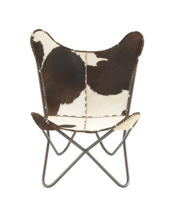 Cowhide Butterfly Chair Hair Lounge Chair