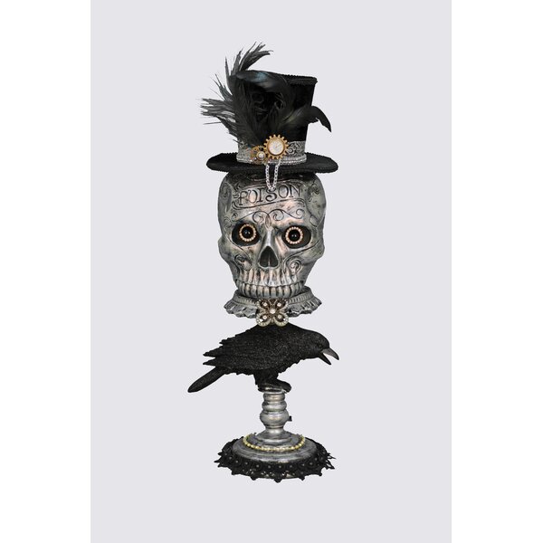 SCULL & CROSSBONES SCARY RIDING HAT COVER HALLOWEEN BLACK & WHITE 