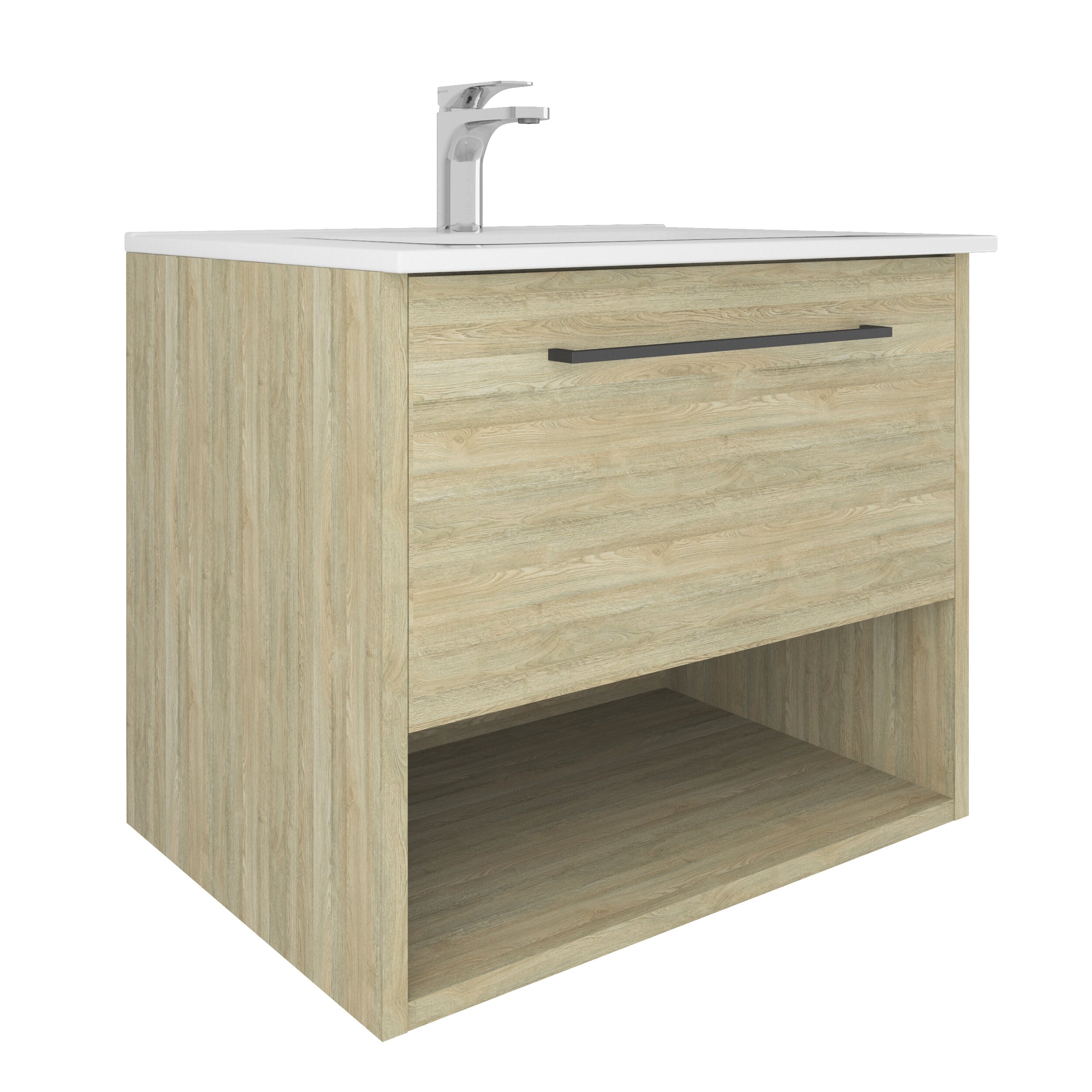 Latitude Run Soho 24 Bathroom Vanity Cabinet Roucke White Wood 24 X 20 X 18 Inch Vanity Cabinet Ceramic Top Sink Wayfair