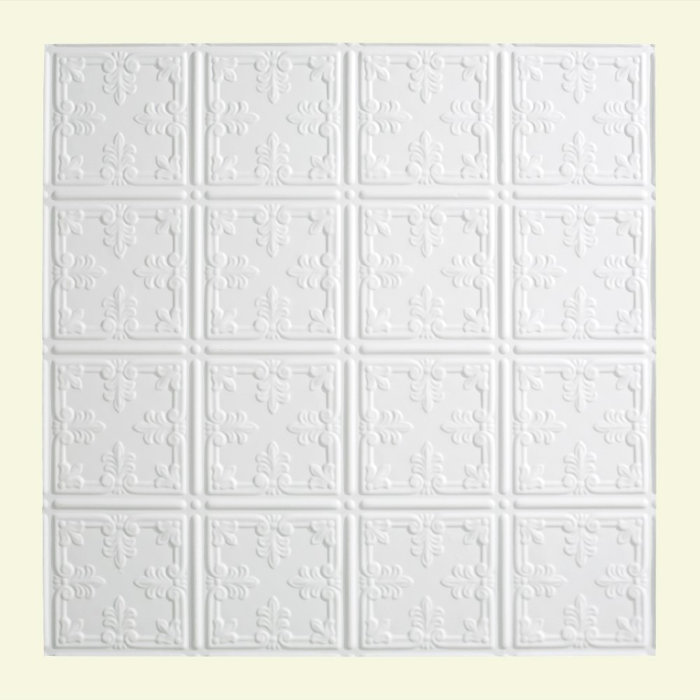 Traditional 10 2 Ft X 2 Ft Lay In Ceiling Tile In Matte White