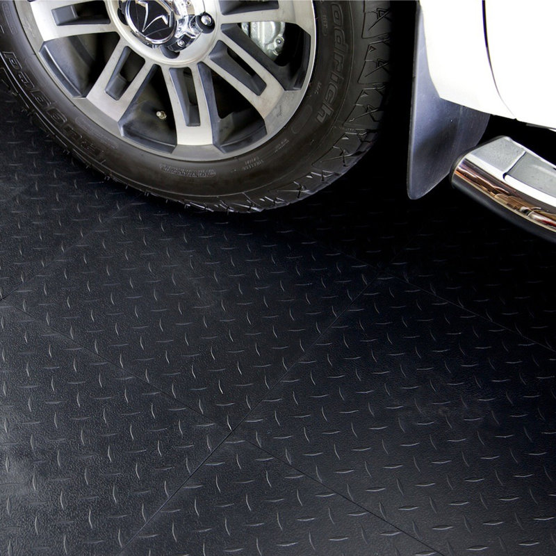 Blocktile 18 X 18 Multi Purpose Flexible Pvc Diamond Pattern In Black