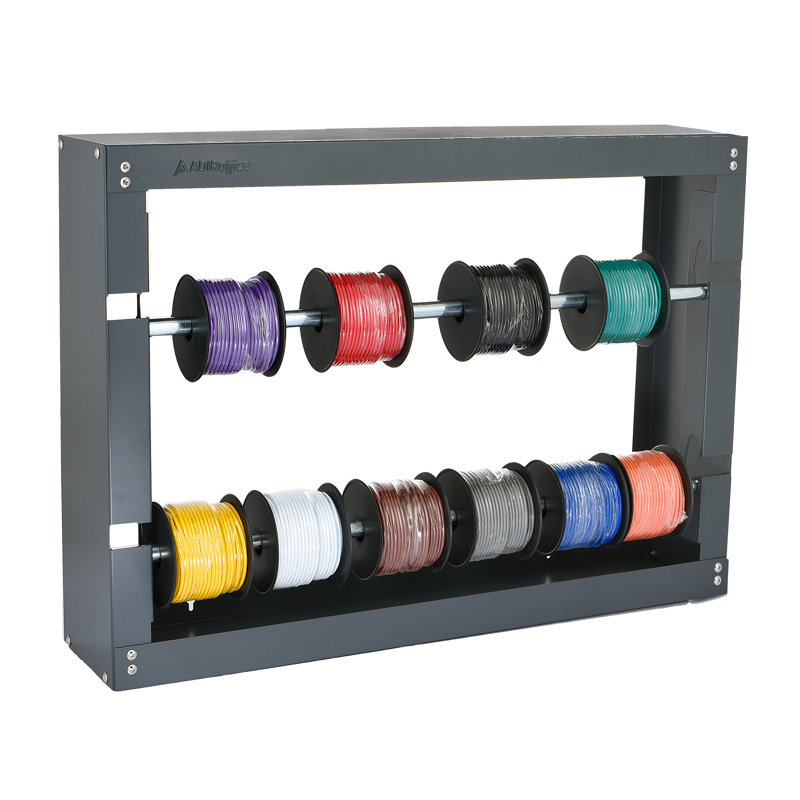 Adirpro 18 25 H 26 W 6 D Wire Spool Rack With 2 Rod Reviews Wayfair