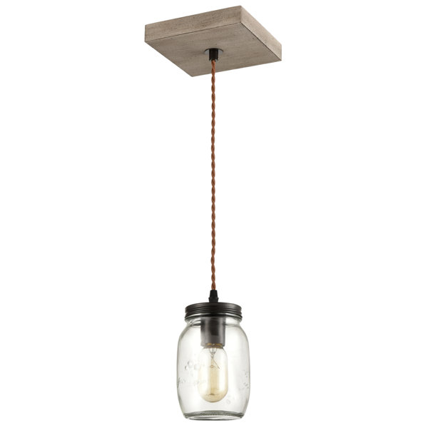 New Primitive Farmhouse QUART MASON JAR PENDANT LIGHT Hanging Electric Lamp
