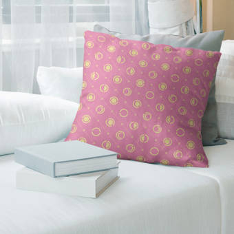 Ebern Designs Castellon Ochre Marble Throw Pillow Wayfair