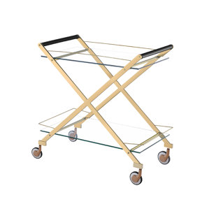 Bertram Modern Metal Bar Cart by Everl..