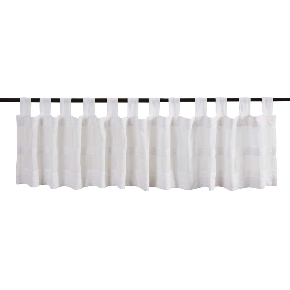 Winston Porter Briann Solid Color Cotton Tailored Window Valance