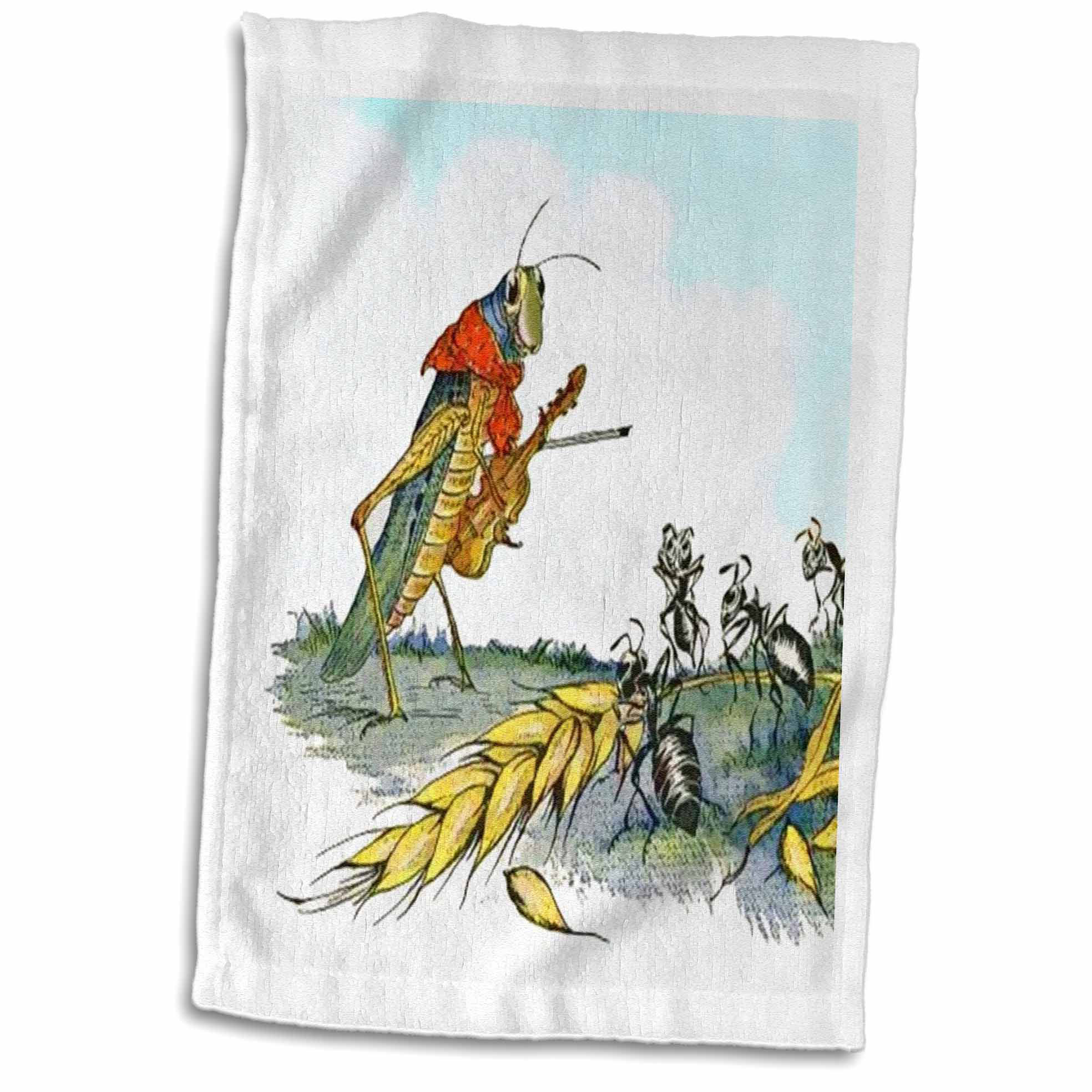 Symple Stuff Malakai Ant And The Grasshopper Hand Towel Wayfair