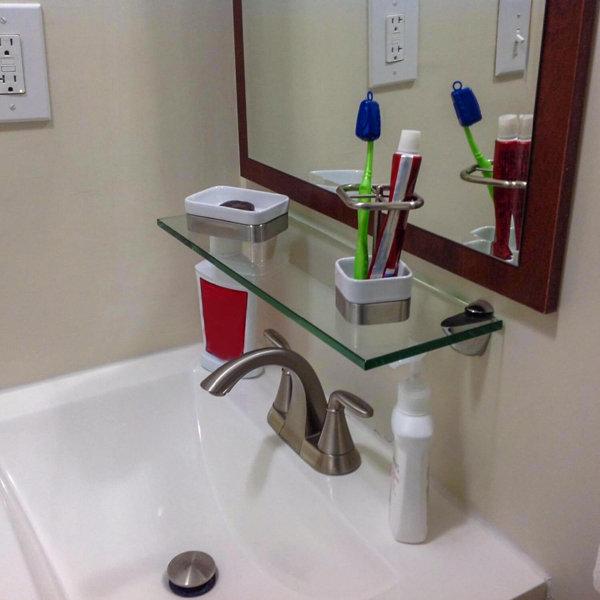 Floating Glass Corner Shelf Wayfair