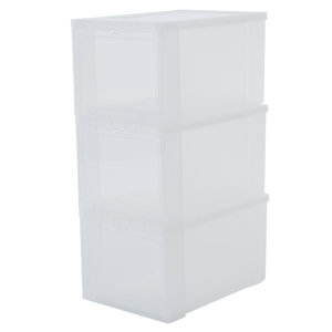 3-tlg. Aufbewahrungsbox aus Kunststoff von IRIS