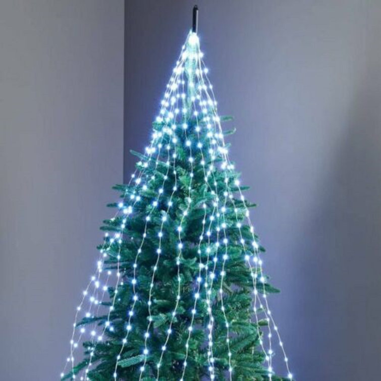 Christmas Tree Net Lights The Seasonal Aisle 672 Clear Sparkle Led Cascading Micro Tree Net Lights Reviews Wayfair Co Uk
