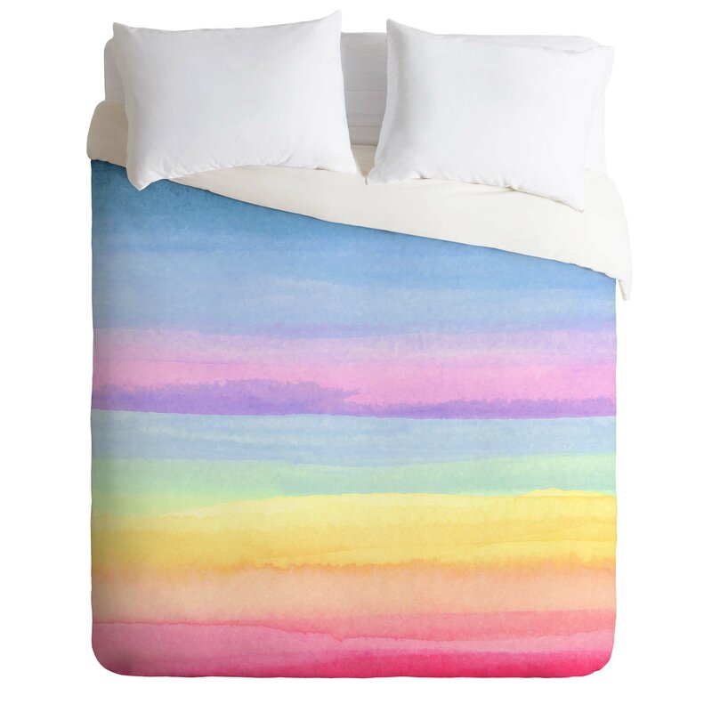 East Urban Home Rainbow Ombre Duvet Cover Set Reviews Wayfair