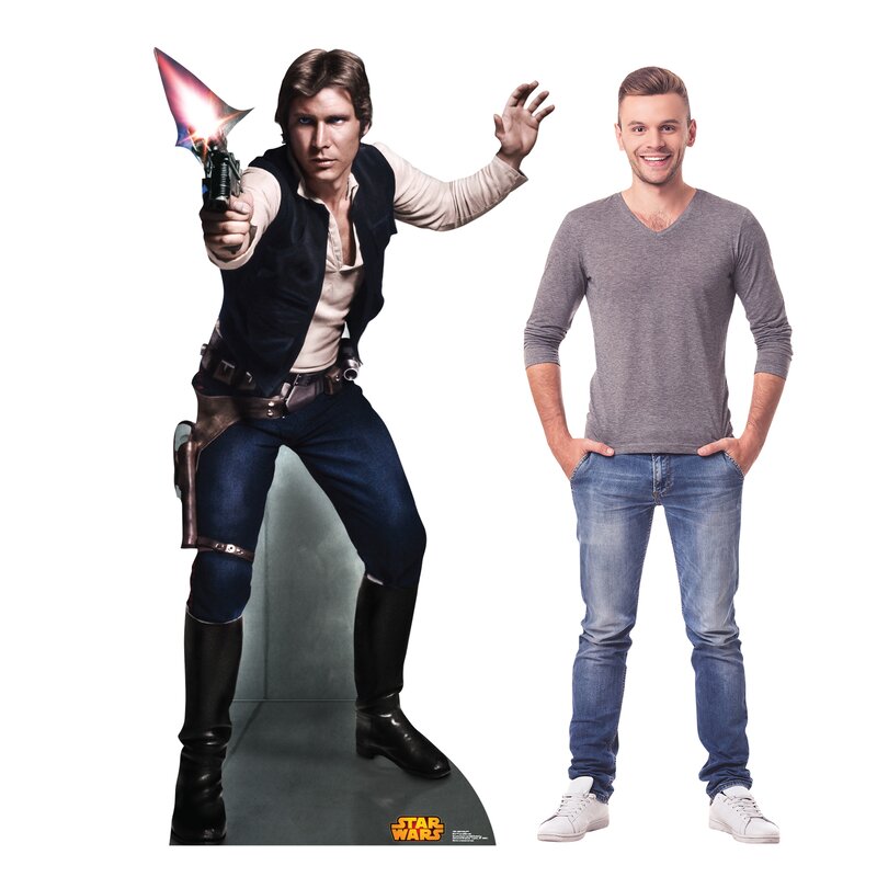 3 Star Wars Heroes Lifesize Cardboard Stand Cutouts Luke Skywalker Leia Han Solo Party Decorations Home Garden